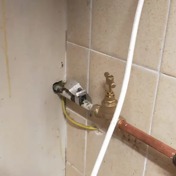 New stopcock fitted on the incoming water main